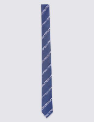Wide Striped Skinny Fit Tie